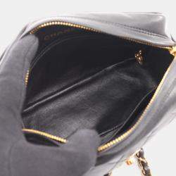 Pre Owned حقيبة كتف شانيل ماتلاس جلد الحَمَل أسود