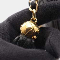 Pre Owned حقيبة كتف شانيل ماتلاس جلد الحَمَل أسود