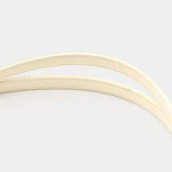 Pre Owned Chanel Deauville White Leather Straw Tote Bag