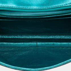 Pre Owned Chanel Blue Quilted Metallic Calfskin Reissue 2.55 Flap 226