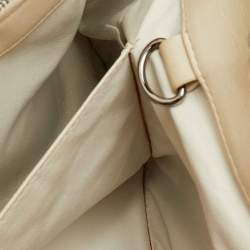 Pre Owned Chanel GST Cream Quilted Leather Shopper Tote