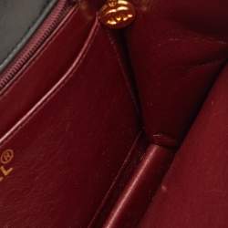 Pre Owned Chanel Vintage CC Black Leather Single Flap Bag