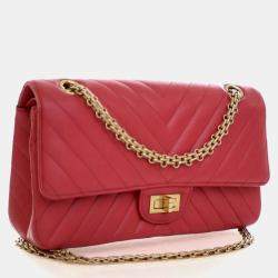 Pre Owned Chanel Calfskin Reissue 2.55 Flap Bag 225