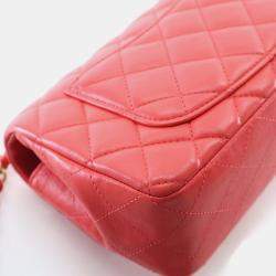 Pre Owned حقيبة شانيل صغيرة كلاسيكية مستطيلة جلد حمل 