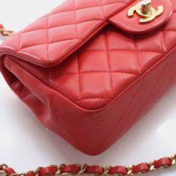 Pre Owned حقيبة شانيل صغيرة كلاسيكية مستطيلة جلد حمل 