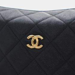 Pre Owned حقيبة كلتش شانيل ميداليون مينا كافيار صغيرة بسلسلة