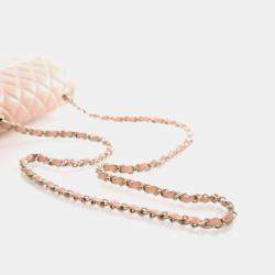 Pre Owned Chanel Mini Pink Lambskin Rectangular Classic Flap Bag