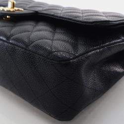 مملوكة مسبقًا حقيبة شاني كا فيار سوداء كلاسيك متوسطة مزودجة غطاء 