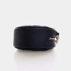 Pre Owned Chanel Round Pearl Chain Mini Lambskin Leather Clutch Bag