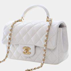 مملوكة مسبقًا Chanel Mini Lambskin Rectangular Top Handle Classic Flap Bag