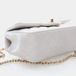 مملوكة مسبقًا Chanel Mini Lambskin Rectangular Top Handle Classic Flap Bag