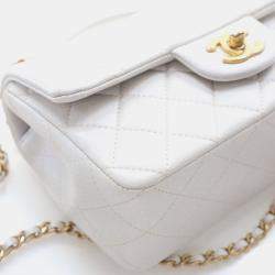 مملوكة مسبقًا Chanel Mini Lambskin Rectangular Top Handle Classic Flap Bag