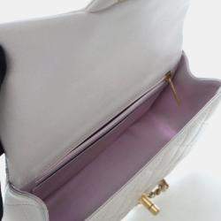 مملوكة مسبقًا Chanel Mini Lambskin Rectangular Top Handle Classic Flap Bag