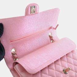 مملوكة مسبقًا حقيبة شانيل كلاسيكية كافيار مع طية مزدوجة متوسطة الحجم