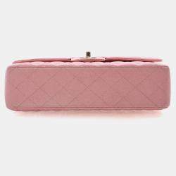 مملوكة مسبقًا حقيبة شانيل كلاسيكية كافيار مع طية مزدوجة متوسطة الحجم