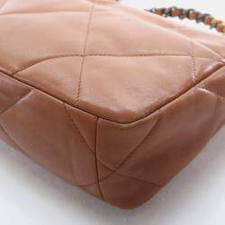 Pre Owned Chanel 19 Flap Medium Lambskin Leather Shoulder Bag