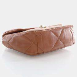 Pre Owned Chanel 19 Flap Medium Lambskin Leather Shoulder Bag