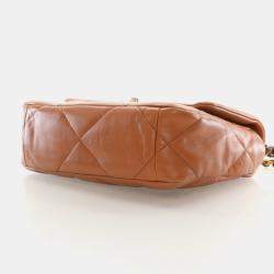 Pre Owned Chanel 19 Flap Medium Lambskin Leather Shoulder Bag