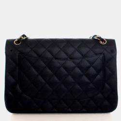 مملوكة مسبقًا حقيبة شانيل كبير كافيار كلاسيك رفرف مزدوج