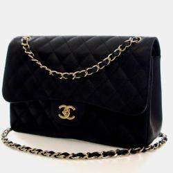 مملوكة مسبقًا حقيبة شانيل كبير كافيار كلاسيك رفرف مزدوج