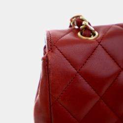 Pre Owned حقيبة شانيل جلد الحمل جامبو CC بغطاء علوي قديم