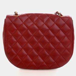 Pre Owned حقيبة شانيل جلد الحمل جامبو CC بغطاء علوي قديم