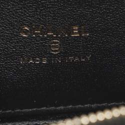 مملوكة مسبقًا حقيبة فانتي شانيل تريندي سي سي جلد مبطن أسود