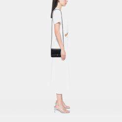 Pre Owned Chanel Black Chevron Lambskin Boy Wallet on Chain