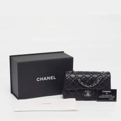Pre Owned Chanel Classic Single Rectangular Flap Mini Black Quilted Leather Bag