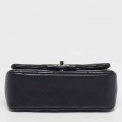 Pre Owned Chanel Classic Single Rectangular Flap Mini Black Quilted Leather Bag