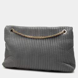 Pre Owned حقيبة شانيل قفل مادمواغزيل بياجوكس جلد العجل اللامع المخيط عمودي