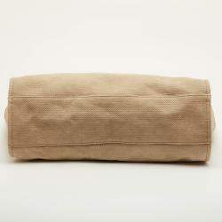 Pre Owned Chanel Deauville CC Beige/Black Canvas and Leather Shopper Tote