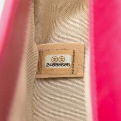 مملوكة مسبقًا Chanel Pink CC Quilted Shiny Calfskin Single Flap