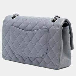 مملوكة مسبقًا Chanel Medium Classic Grey Lambskin Double Flap