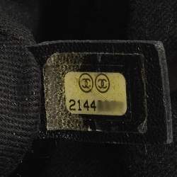 Pre Owned Chanel City Rock Flap Medium Grey Quilted Leather Bag