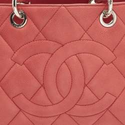 Pre Owned Chanel Timeless Red Quilted Leather Shopper Tote