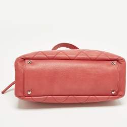 Pre Owned Chanel Timeless Red Quilted Leather Shopper Tote