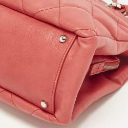 Pre Owned Chanel Timeless Red Quilted Leather Shopper Tote