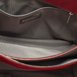 Pre Owned Chanel Timeless Red Quilted Leather Shopper Tote