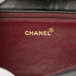 مملوكة مسبقًا Chanel Black CC Quilted Lambskin Full Single Flap
