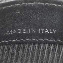 Pre Owned حامل بطاقات شانيل CC جلد كافيار أسود