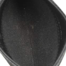 Pre Owned حامل بطاقات شانيل CC جلد كافيار أسود