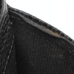 Pre Owned حامل بطاقات شانيل CC جلد كافيار أسود