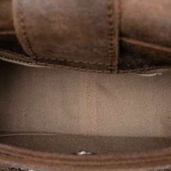 مملوكة مسبقًا Chanel Brown Paris Edinburgh Mini Quilted Suede Highlander Flap