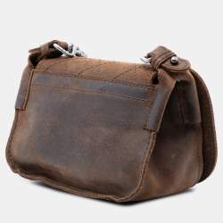 مملوكة مسبقًا Chanel Brown Paris Edinburgh Mini Quilted Suede Highlander Flap