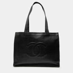 Pre Owned Chanel Black CC Caviar Tote