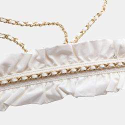 Pre Owned Chanel White Lambskin Romance Wallet On Chain