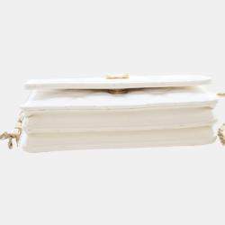 Pre Owned Chanel White Lambskin Romance Wallet On Chain