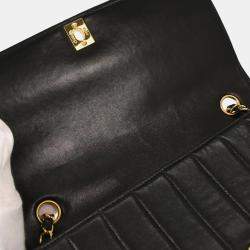 مملوكة مسبقًا حقيبة شانيل مادموزيل كتف جلد الحمل أسود