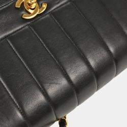 مملوكة مسبقًا حقيبة شانيل مادموزيل كتف جلد الحمل أسود